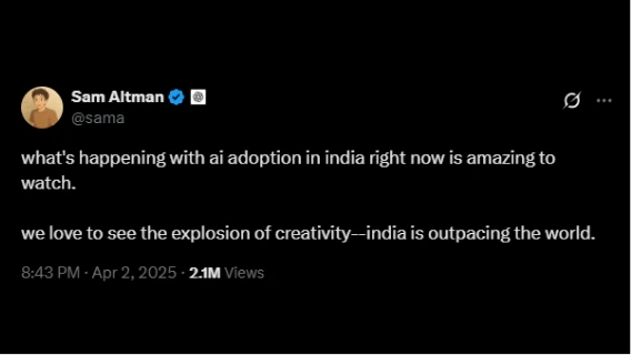 Altman made a statement in a post on X