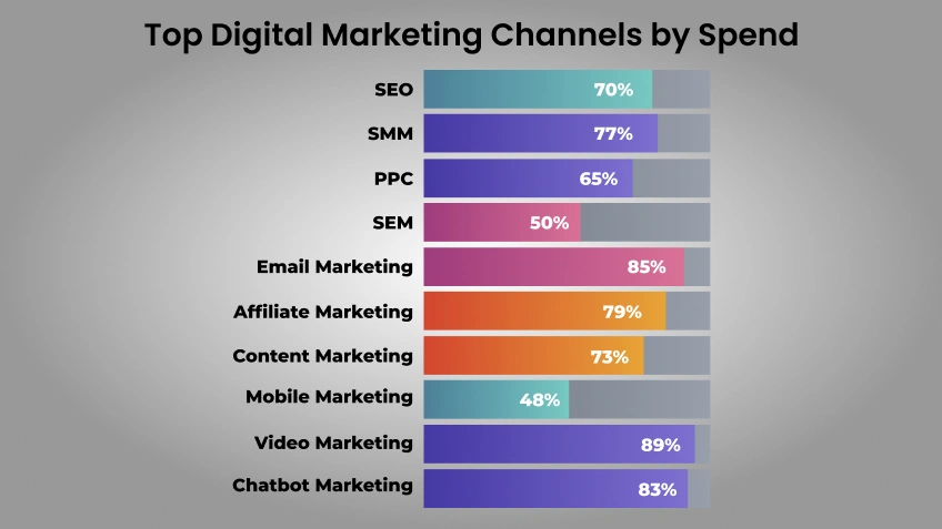 Top Digital Marketing Channels by spend